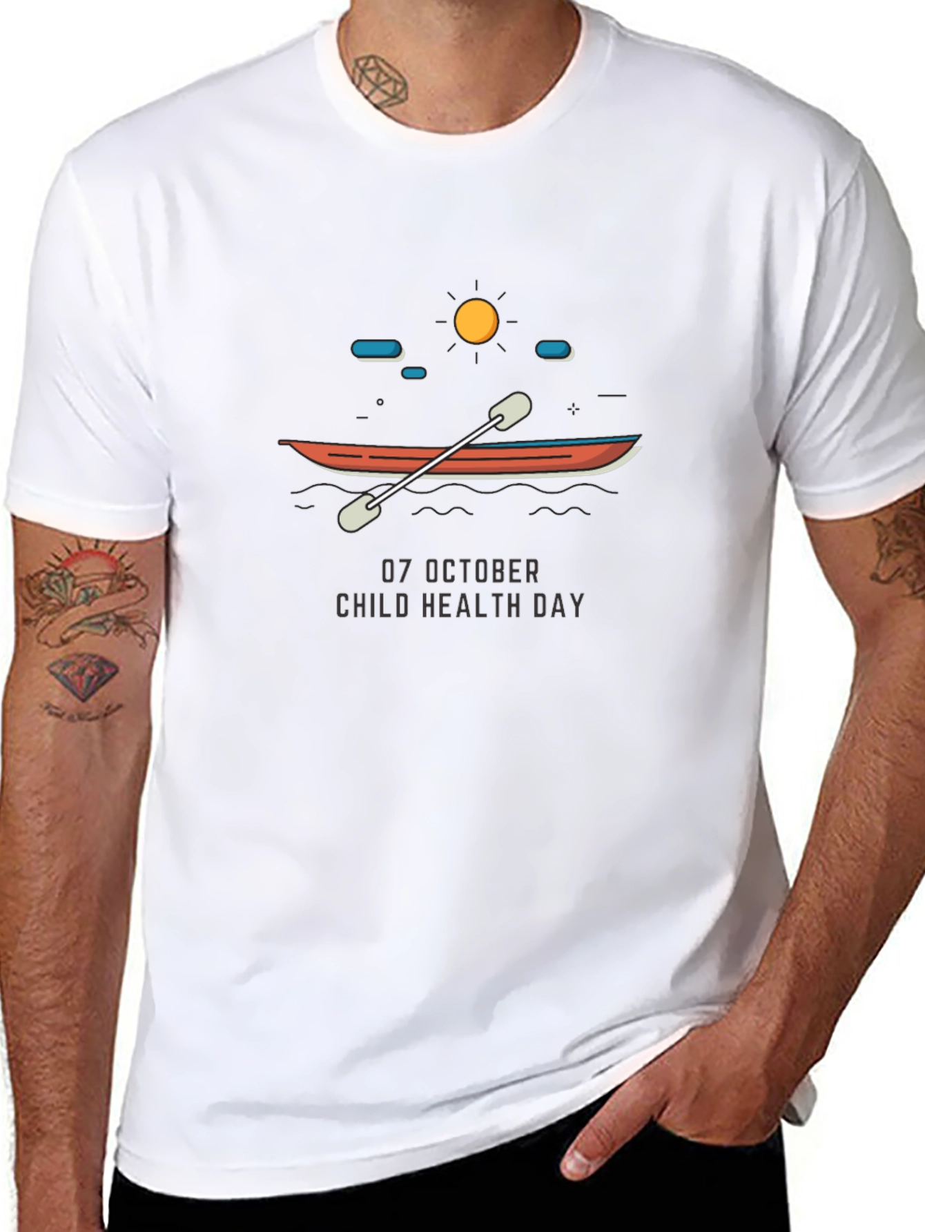 Child Health Day Graphic Tee - Black Cotton