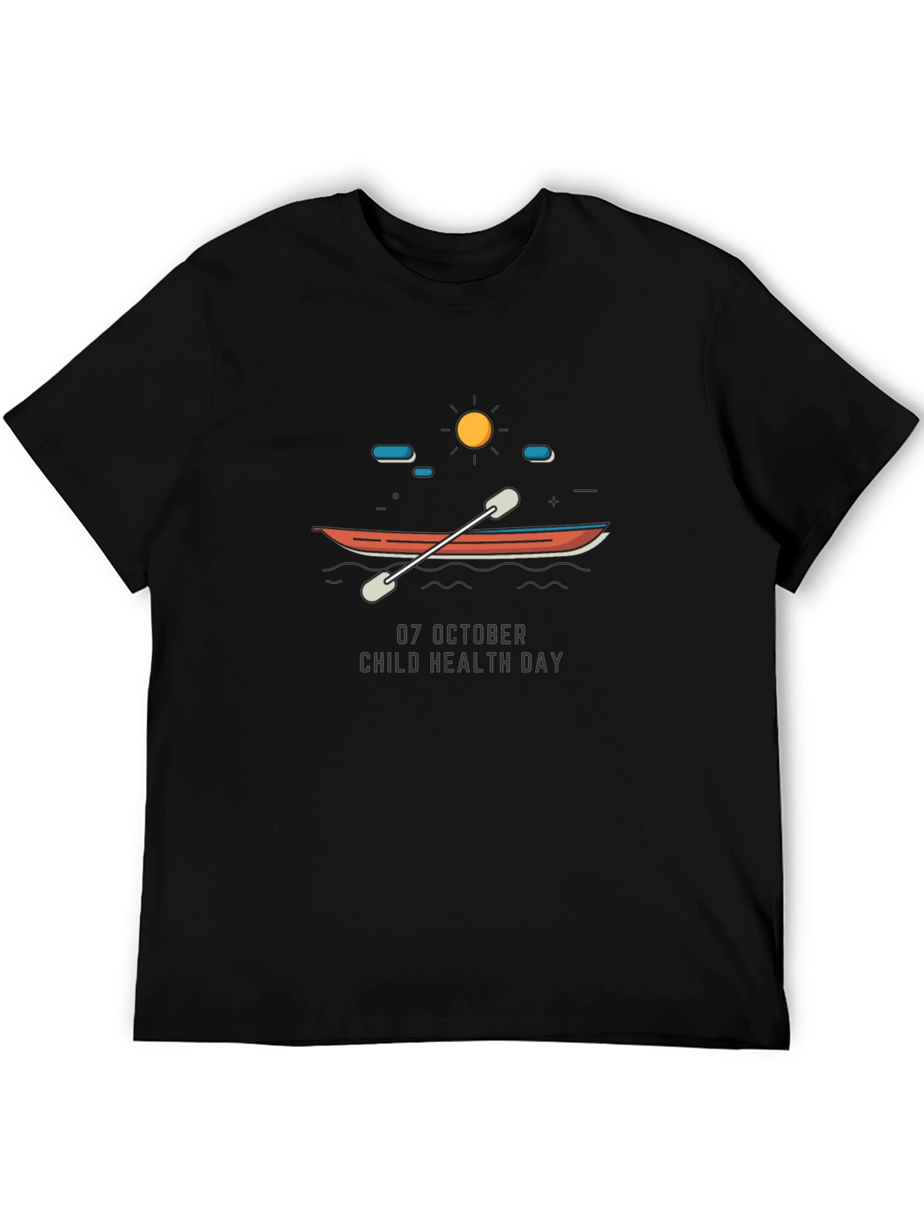 Child Health Day Graphic Tee - Black Cotton