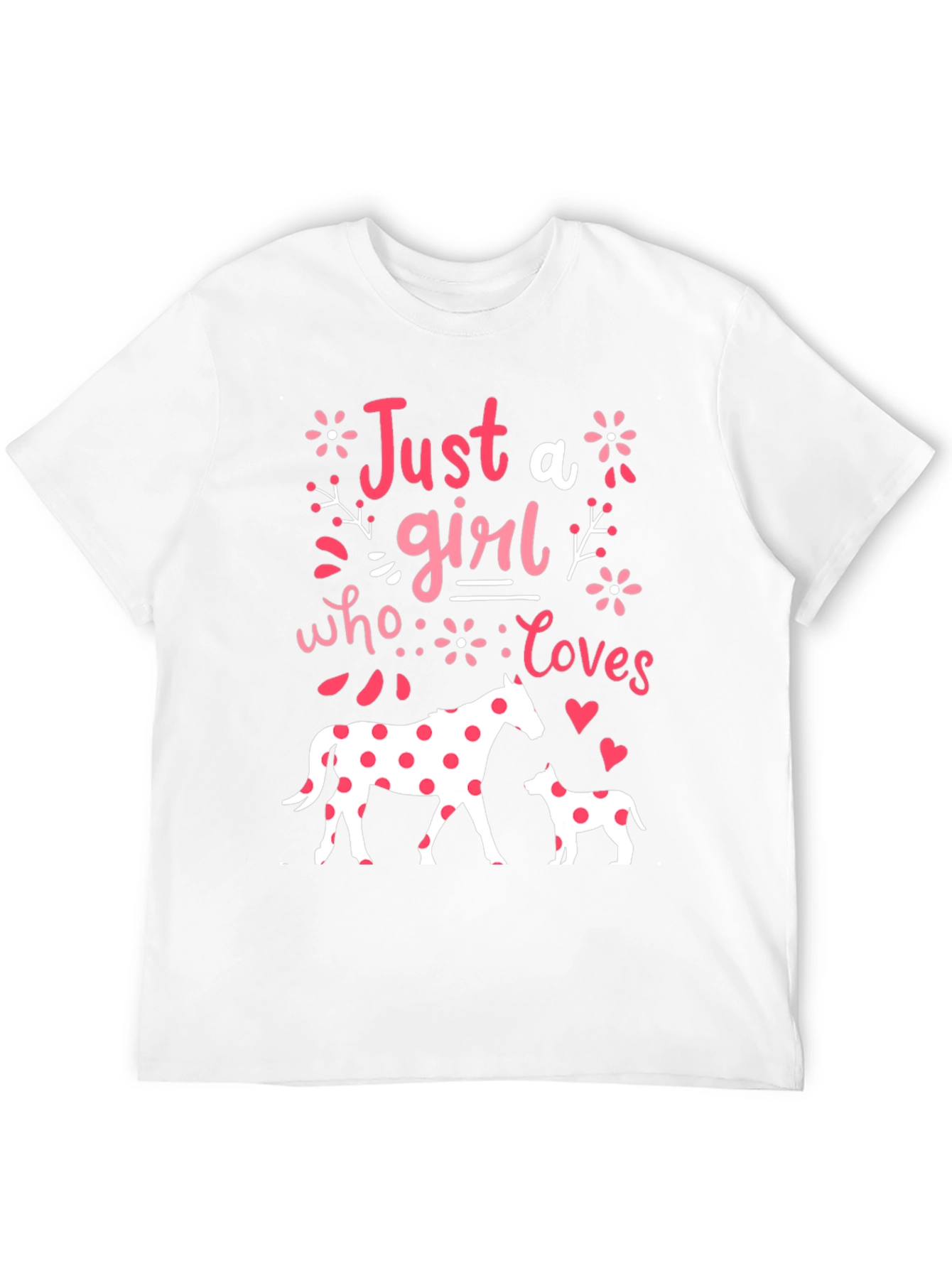Girl Who Loves Horses & Dogs Tee