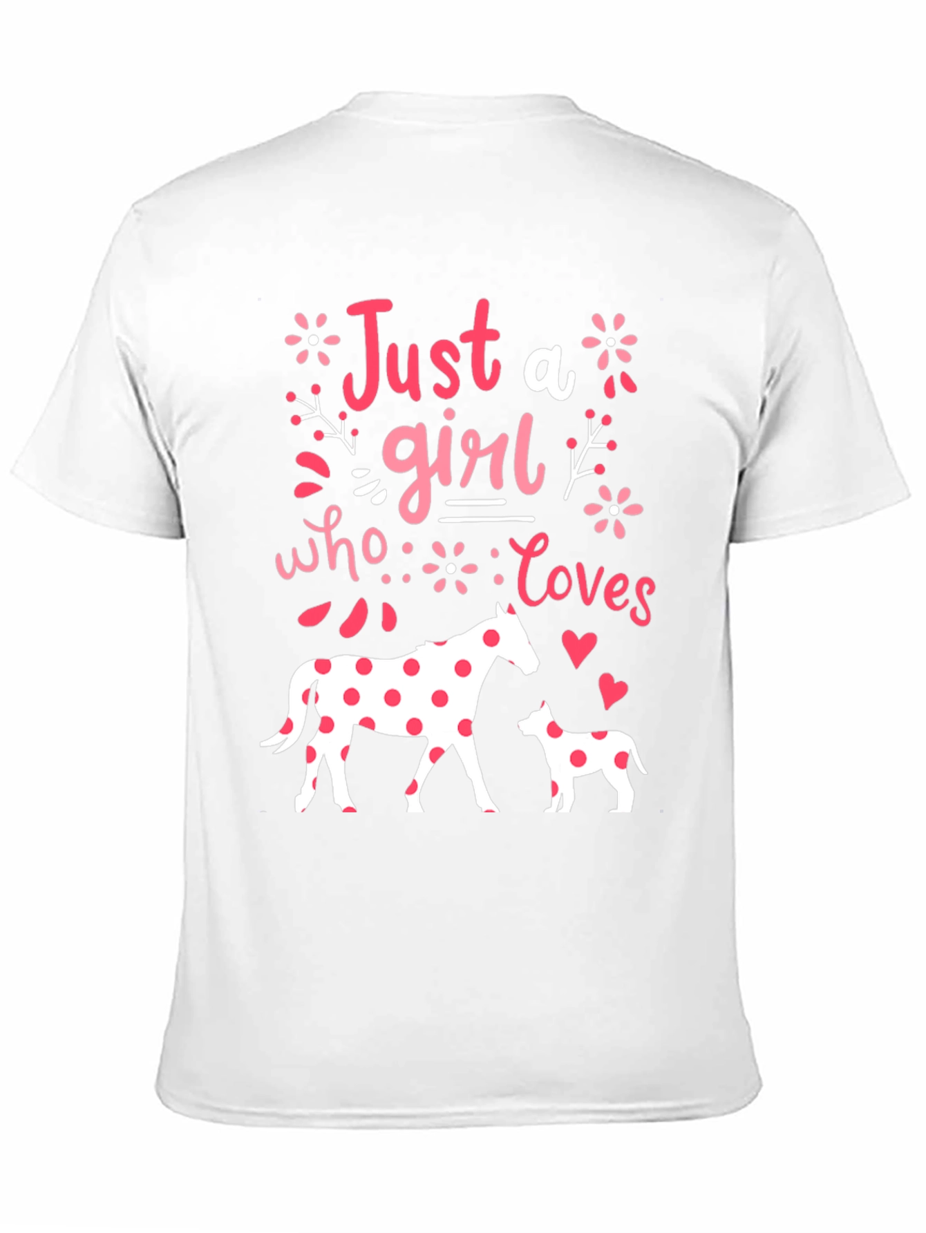 Girl Who Loves Horses & Dogs Tee