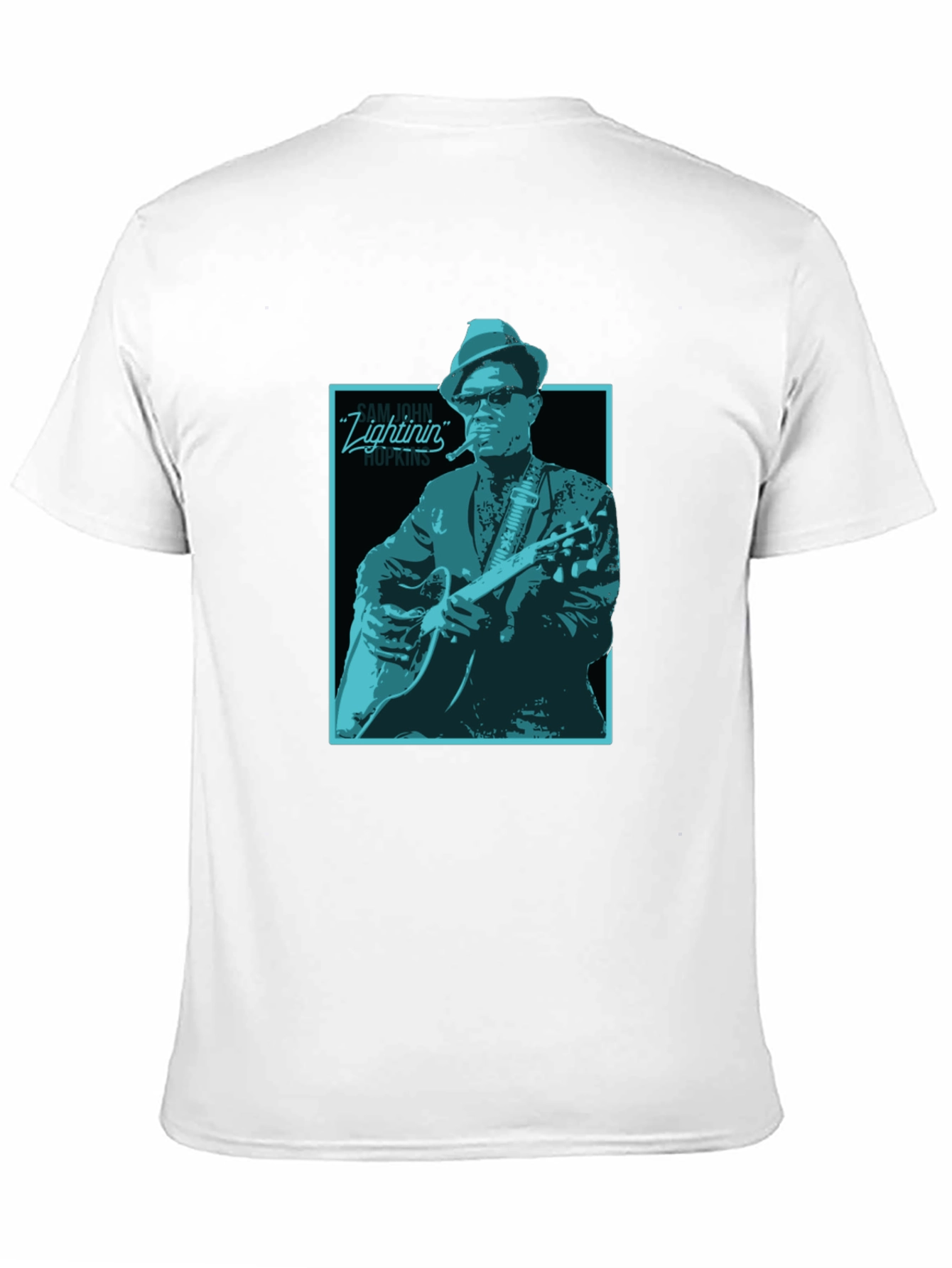 Lightnin Hopkins Graphic Tee - Black Cotton T-Shirt