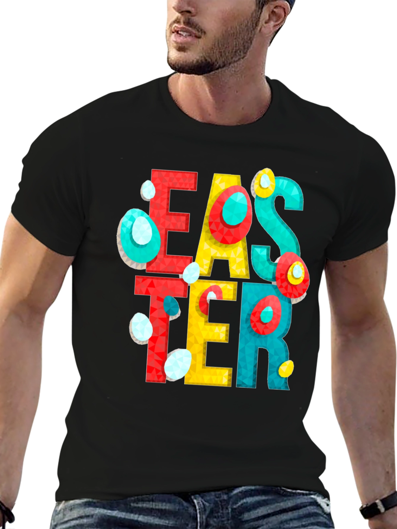 Easter Egg Hunt T-Shirt - Geometric Design
