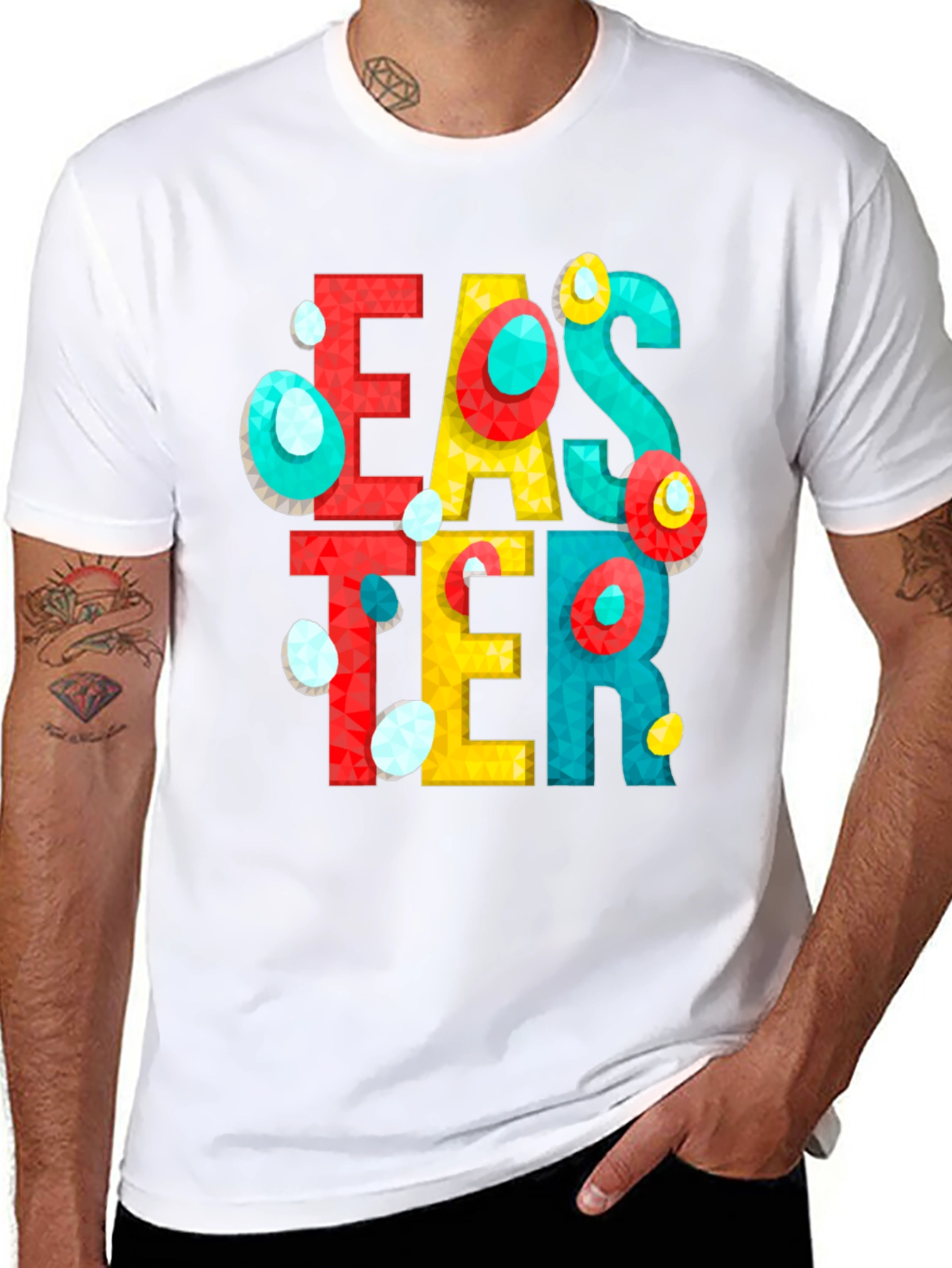 Easter Egg Hunt T-Shirt - Geometric Design