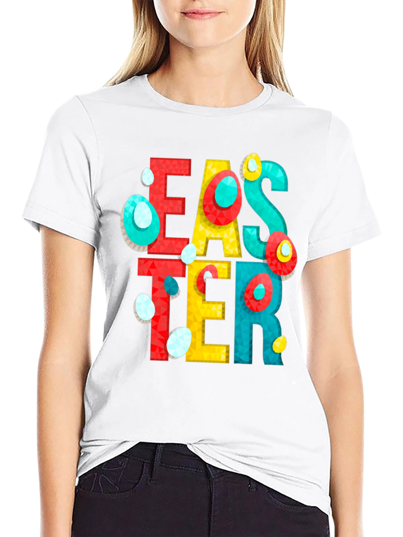 Easter Egg Hunt T-Shirt - Geometric Design