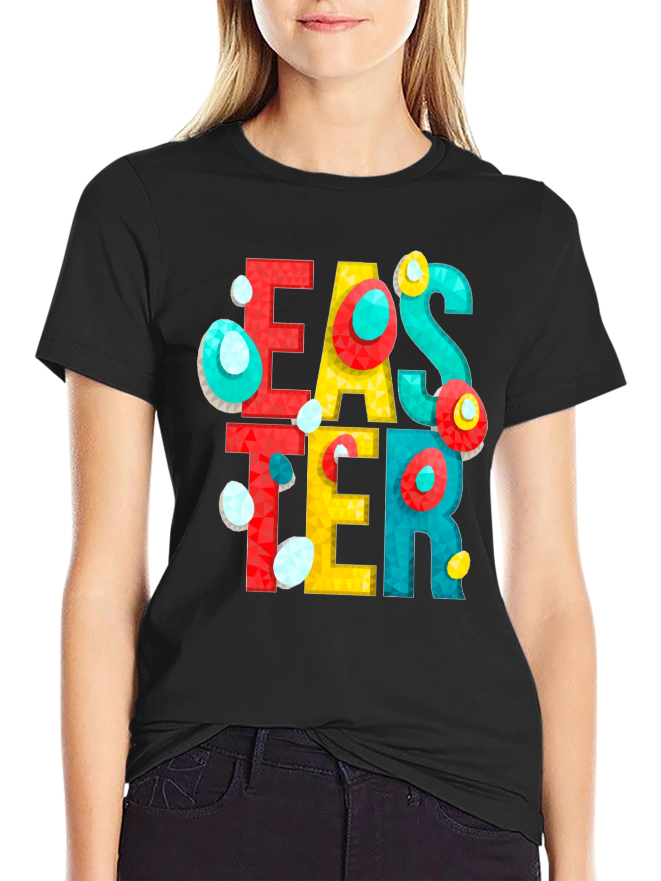Easter Egg Hunt T-Shirt - Geometric Design