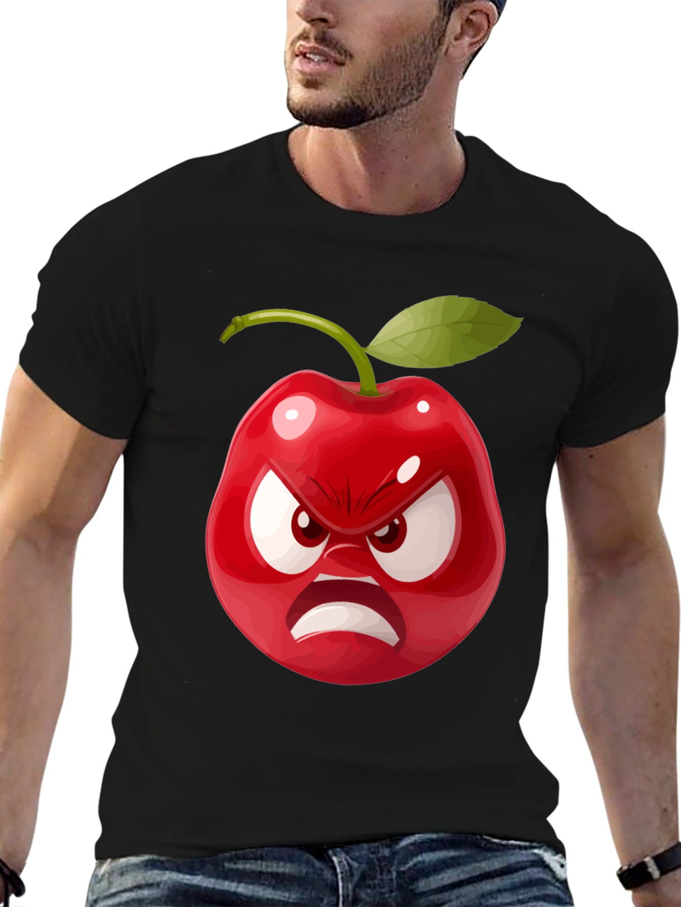 Angry Cherry Graphic Tee - Unisex Cotton T-Shirt