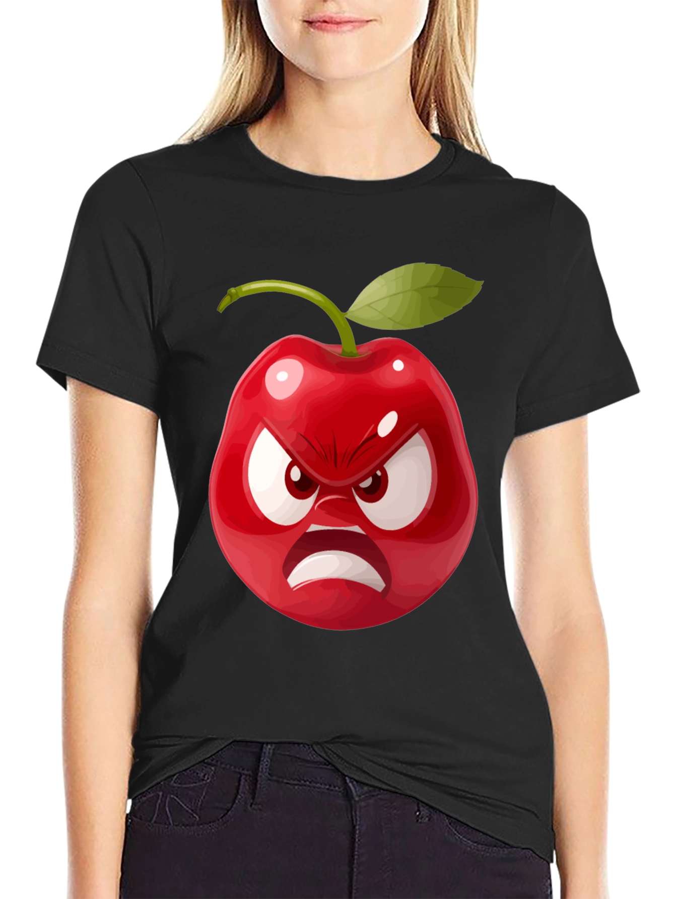 Angry Cherry Graphic Tee - Unisex Cotton T-Shirt