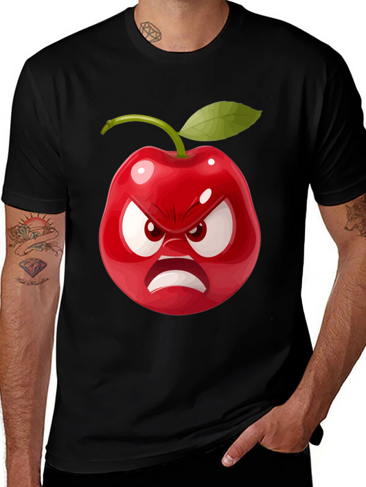 Angry Cherry Graphic Tee - Unisex Cotton T-Shirt