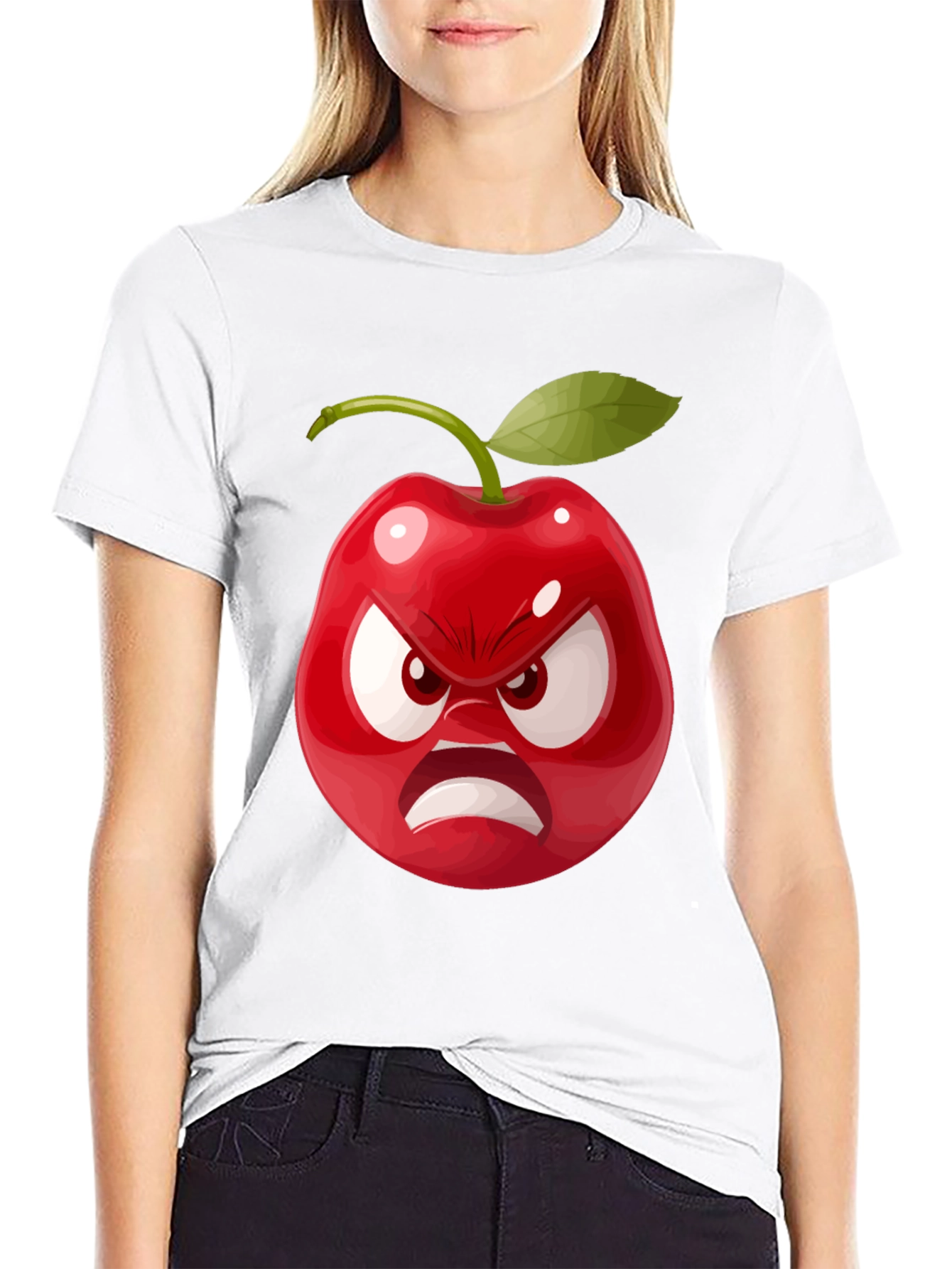 Angry Cherry Graphic Tee - Unisex Cotton T-Shirt