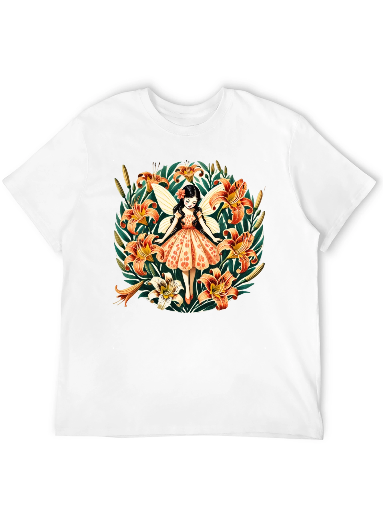 Fairy Lily Garden Graphic Tee - Unique Design