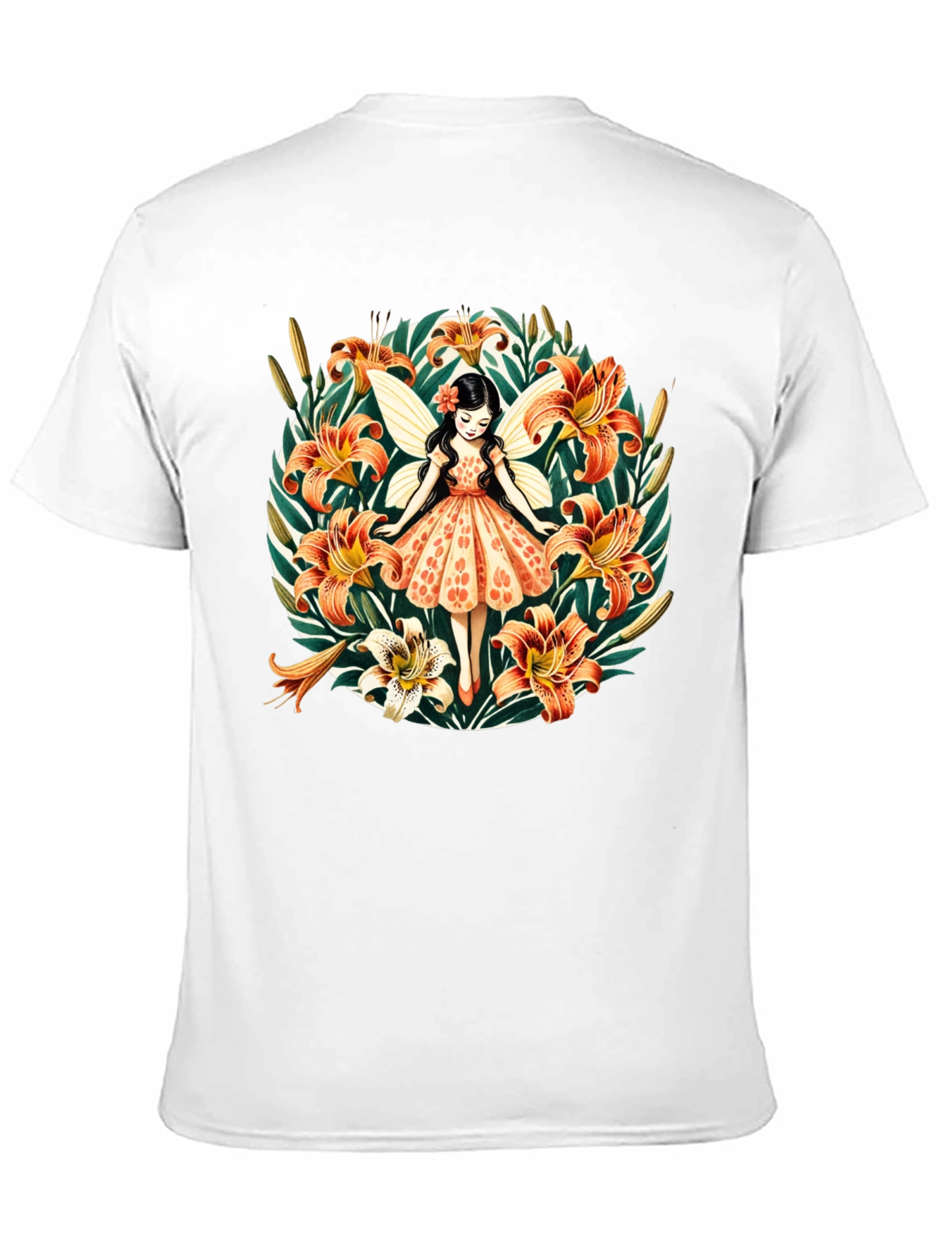 Fairy Lily Garden Graphic Tee - Unique Design
