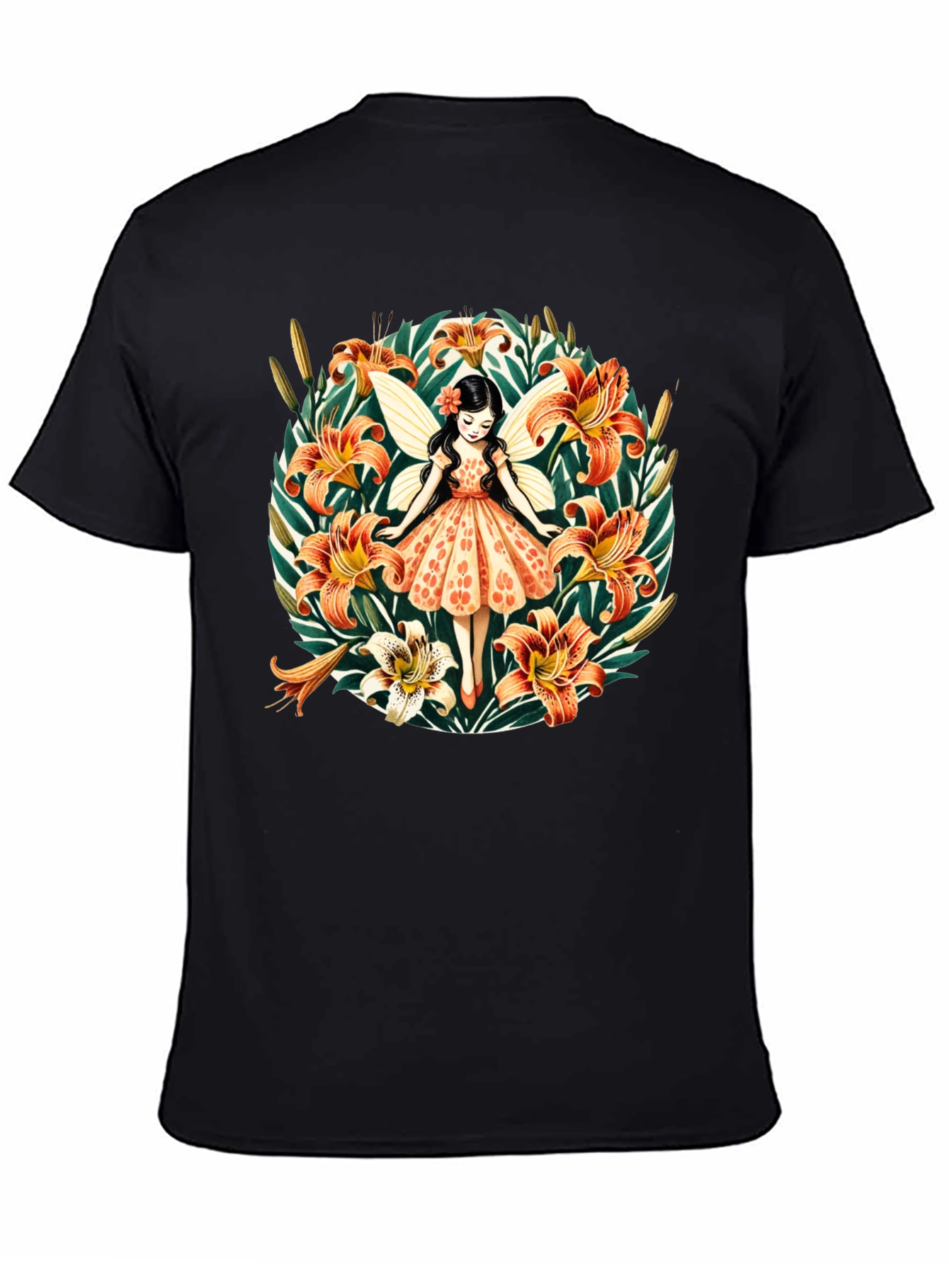 Fairy Lily Garden Graphic Tee - Unique Design