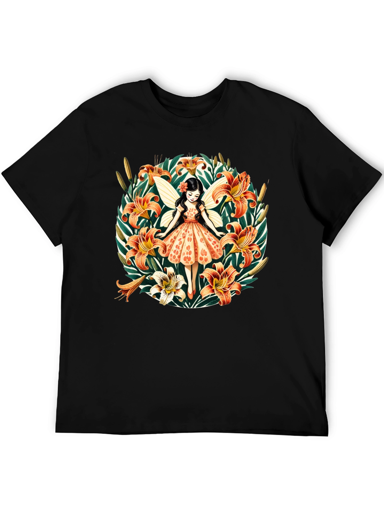 Fairy Lily Garden Graphic Tee - Unique Design