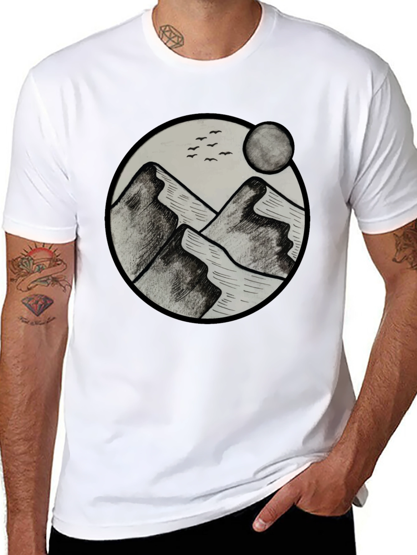 Mountains Graphic Mens T-Shirt