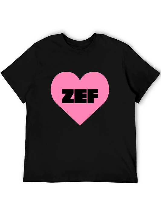 ZEF Heart Graphic Black T-Shirt