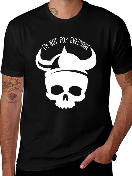 Skull Viking Helmet Graphic T-Shirt - Im Not For Everyone