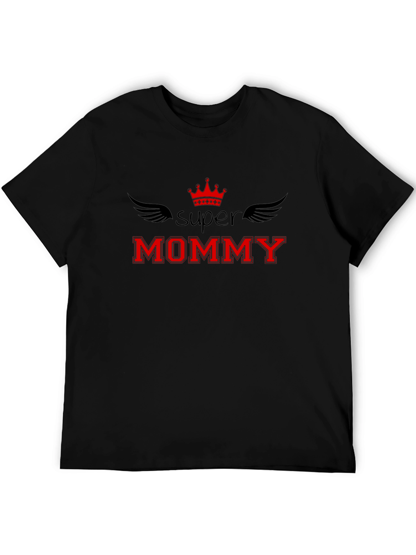 Super Mommy Graphic Tee - Black