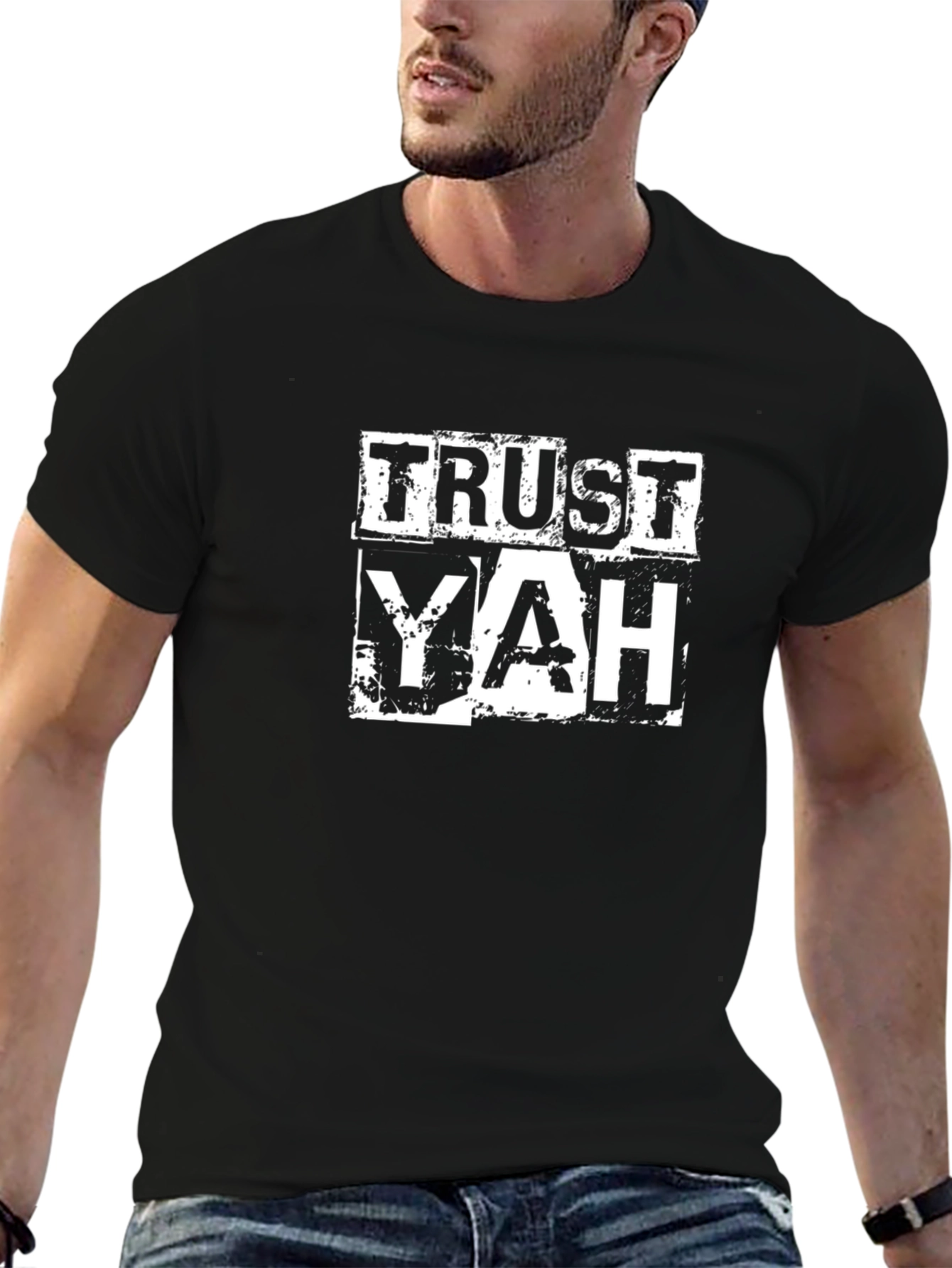 Trust Yah T-Shirt - Black Graphic Tee