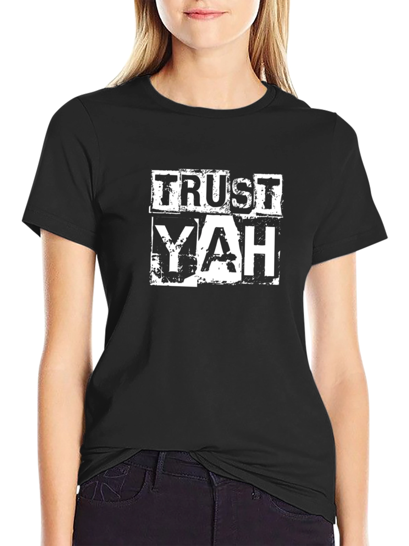 Trust Yah T-Shirt - Black Graphic Tee