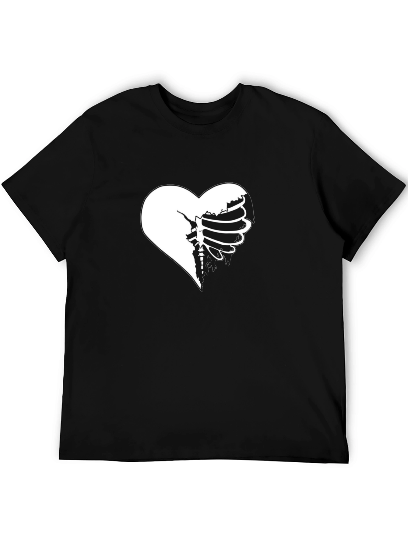 Heart Ribcage Graphic Tee - Unique Design