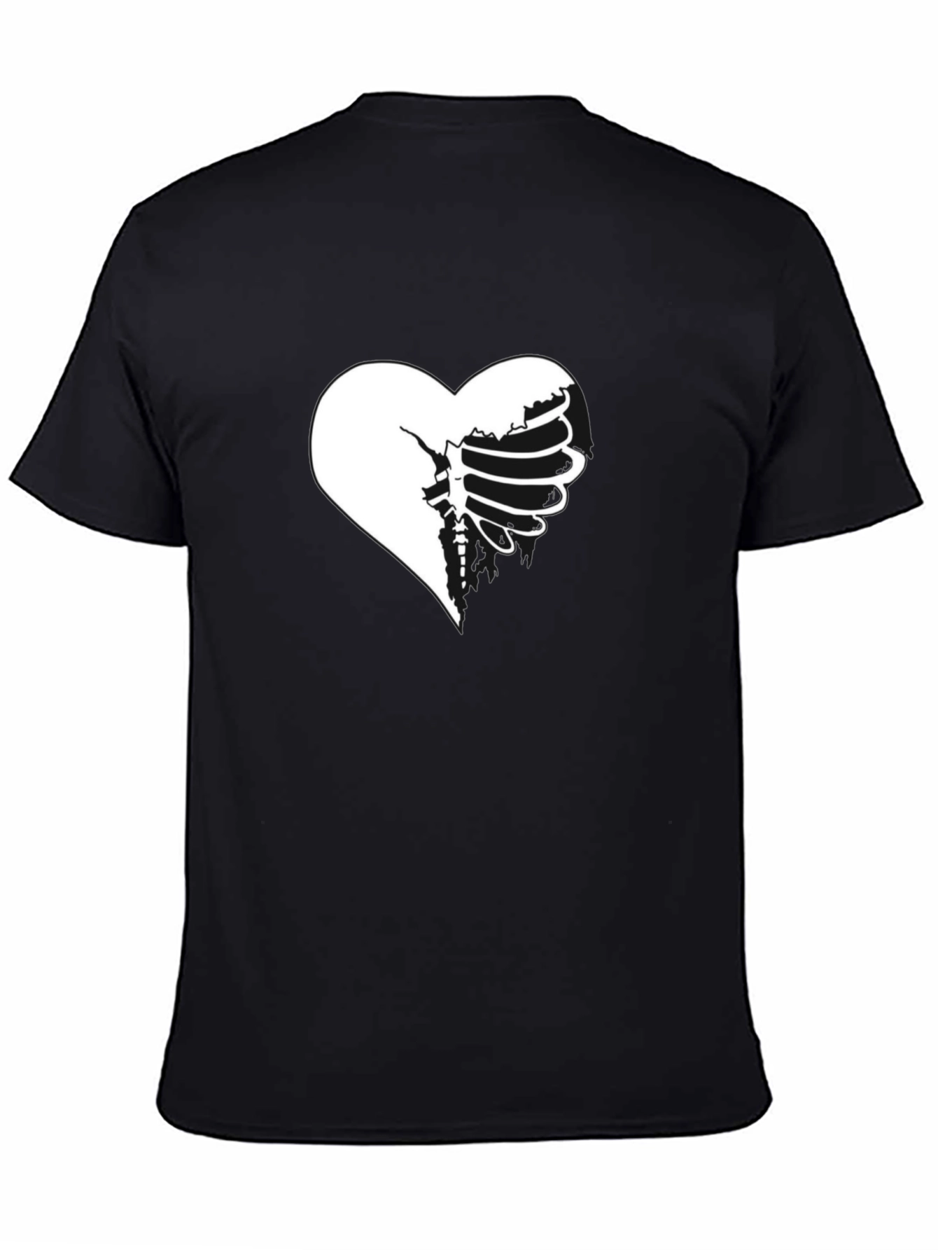 Heart Ribcage Graphic Tee - Unique Design