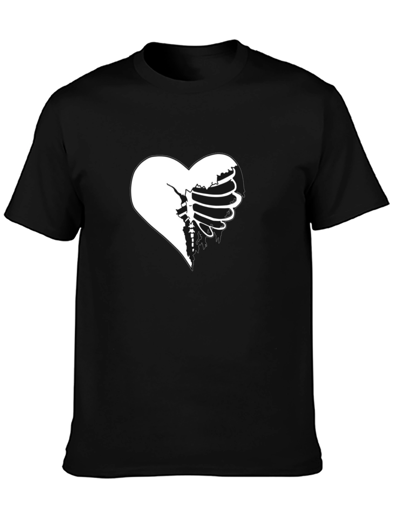Heart Ribcage Graphic Tee - Unique Design