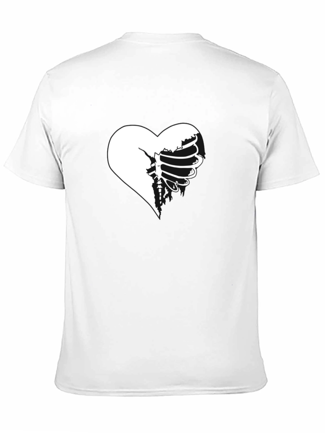 Heart Ribcage Graphic Tee - Unique Design