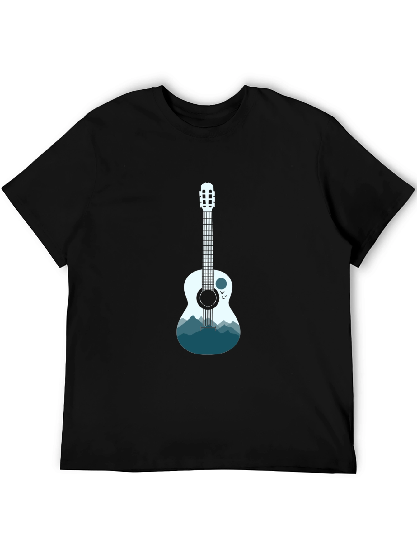 Guitar Mountain Graphic T-Shirt - Cool Music Tee