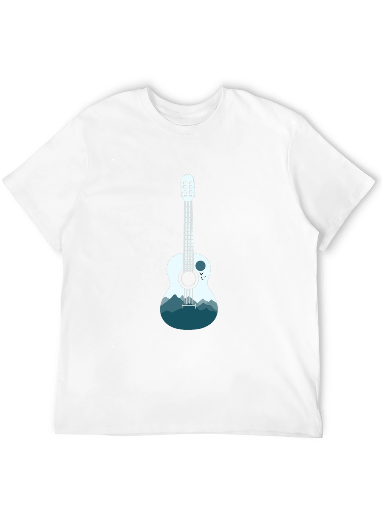 Guitar Mountain Graphic T-Shirt - Cool Music Tee