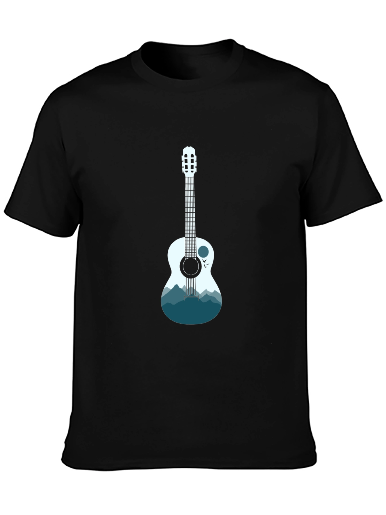 Guitar Mountain Graphic T-Shirt - Cool Music Tee
