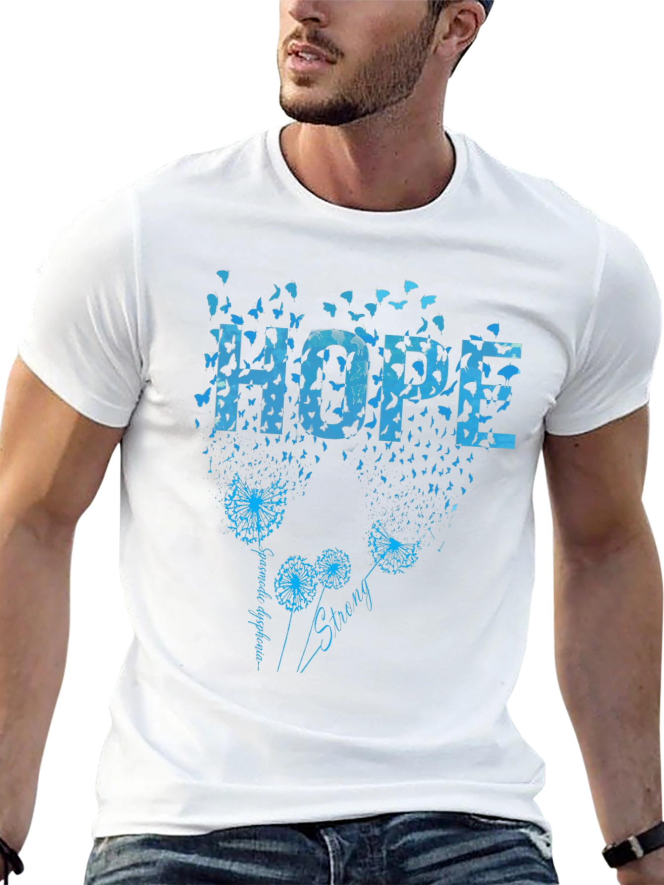 Hope Dandelion Butterfly Black T-Shirt