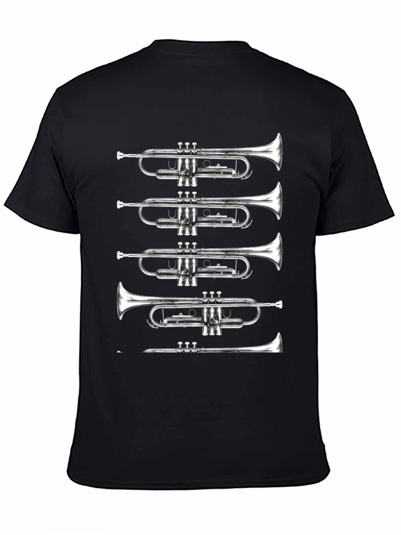 Trumpet Graphic Tee - Musicians Black T-Shirt