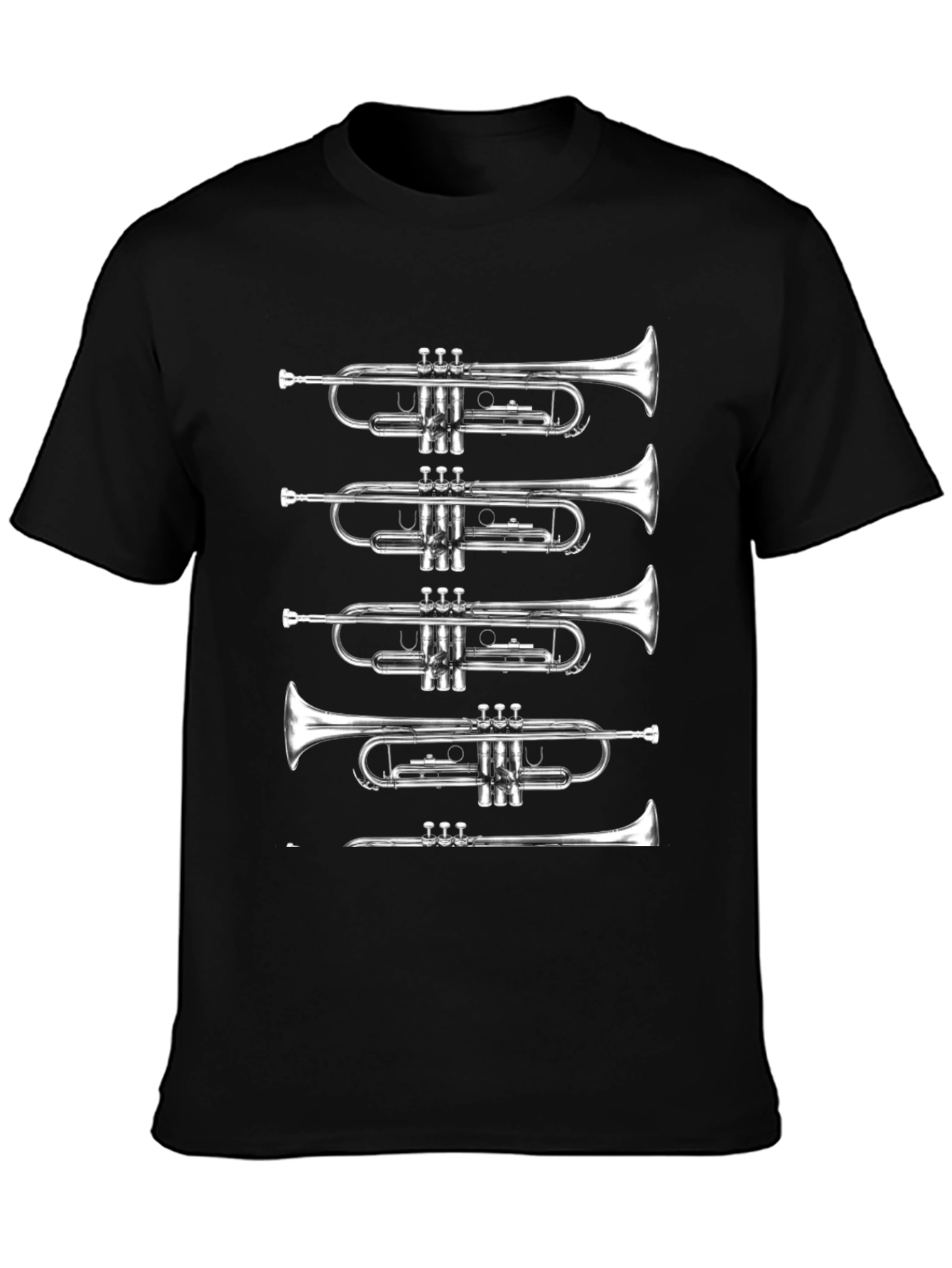 Trumpet Graphic Tee - Musicians Black T-Shirt
