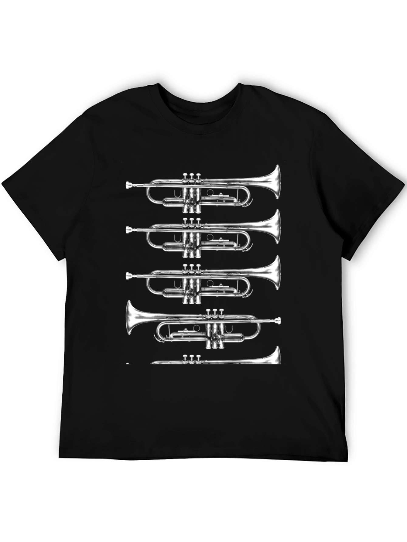 Trumpet Graphic Tee - Musicians Black T-Shirt