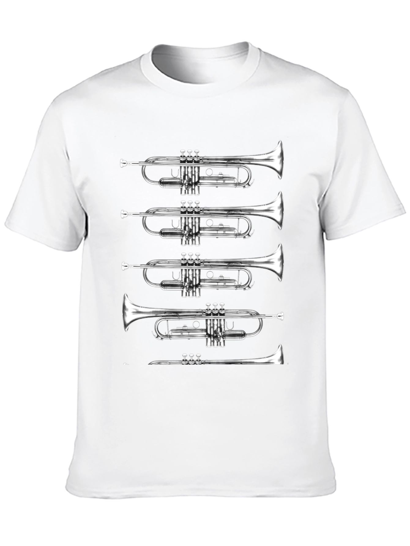 Trumpet Graphic Tee - Musicians Black T-Shirt