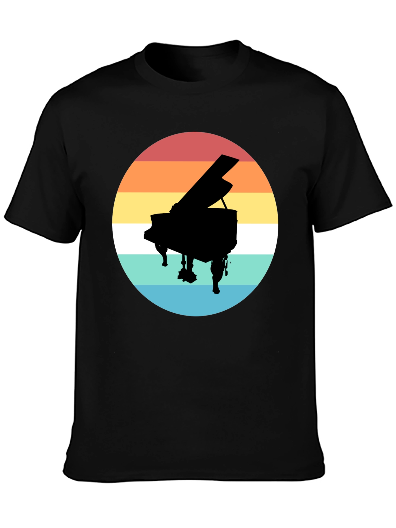 Retro Piano Sunset T-Shirt