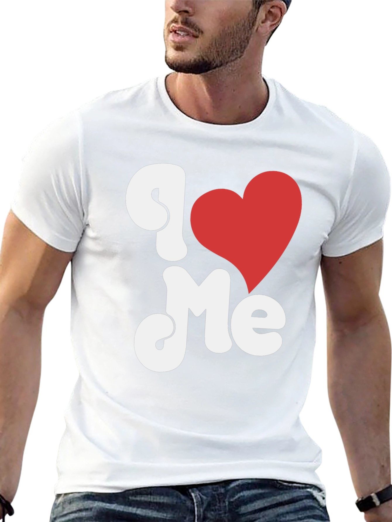 I Heart Me Black Graphic Tee