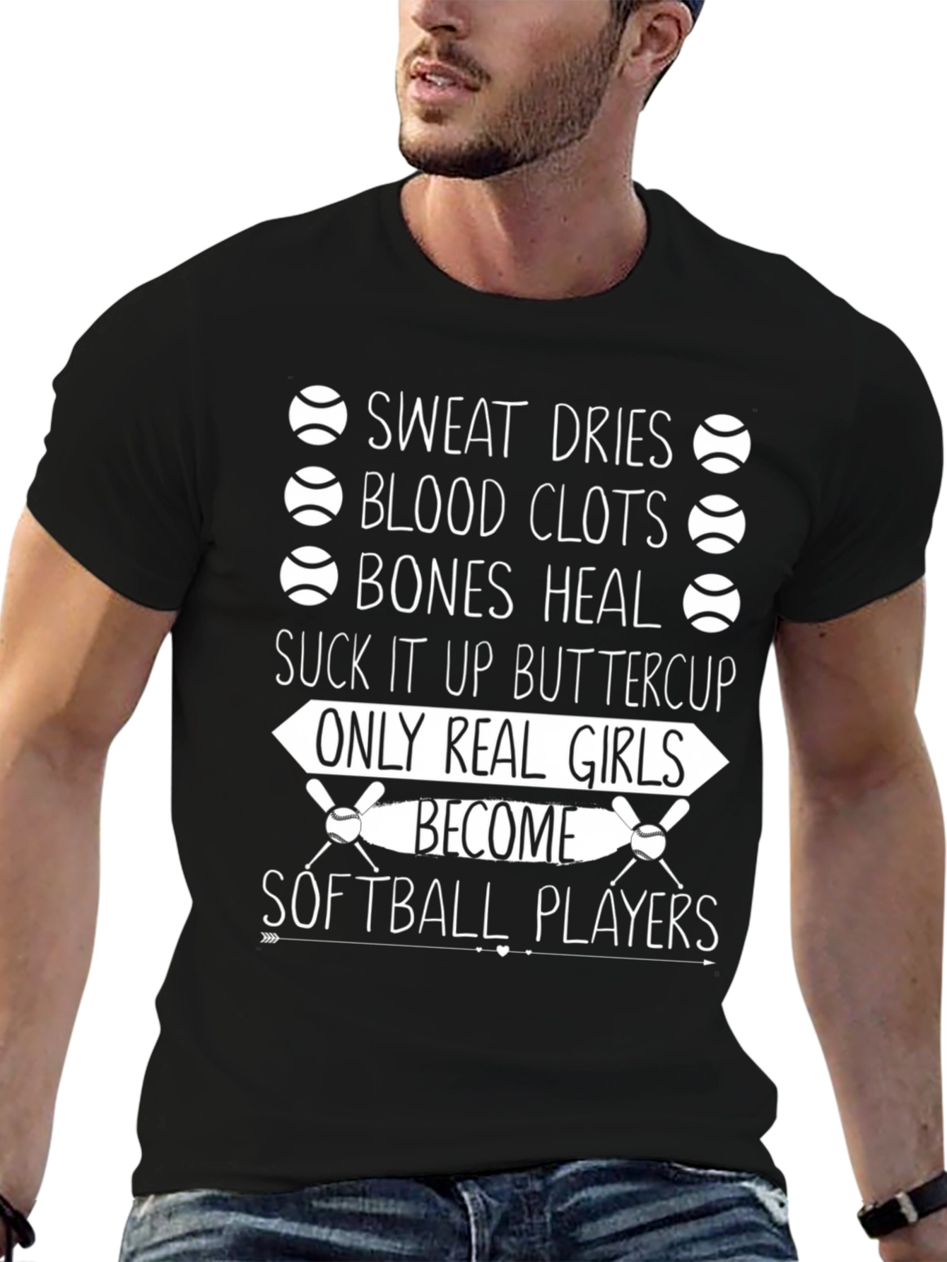 Softball Player Graphic Tee