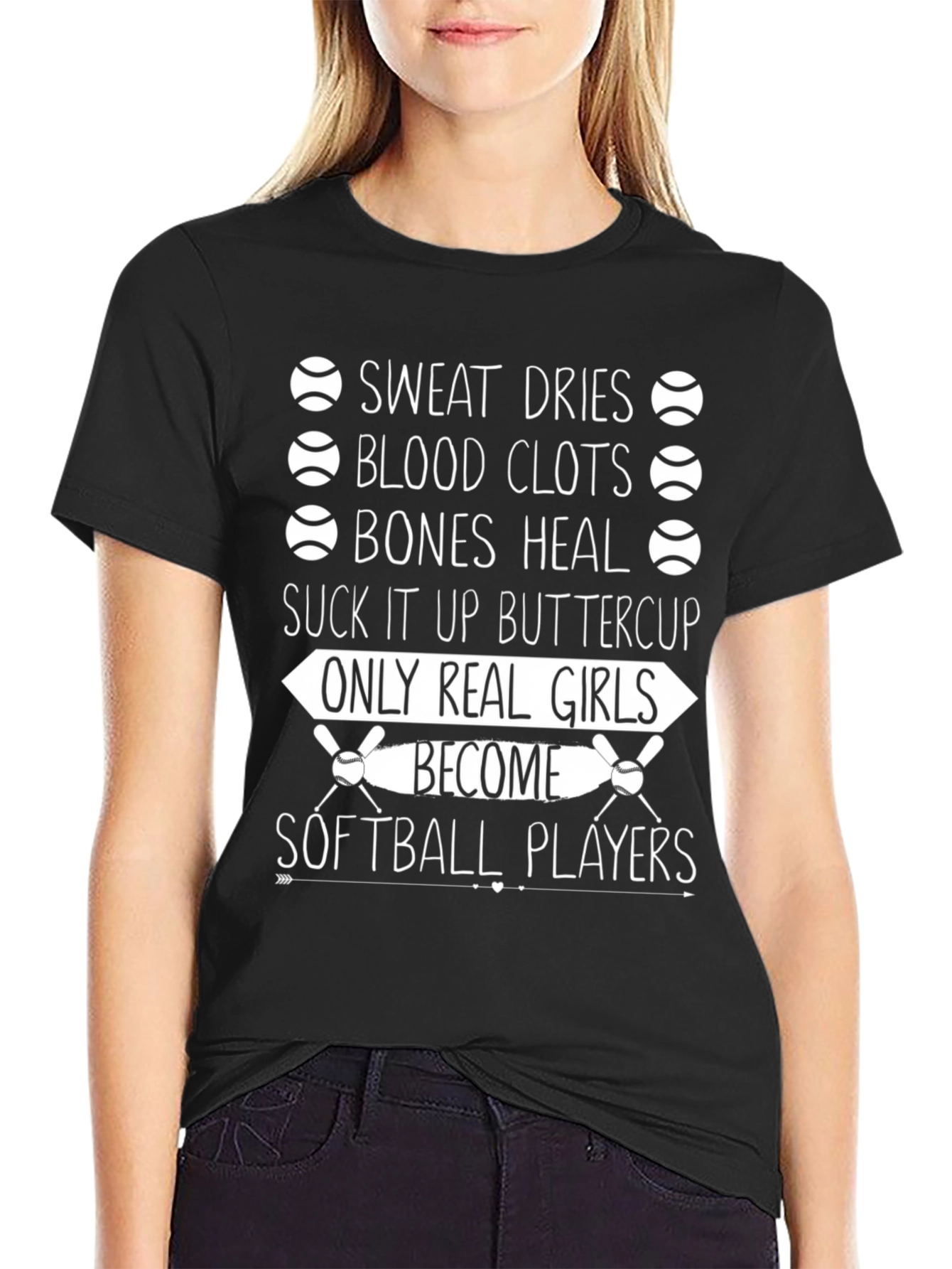 Softball Player Graphic Tee