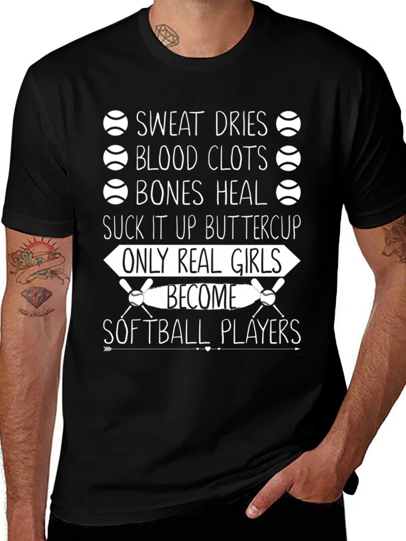 Softball Player Graphic Tee