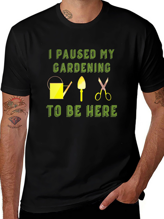 Gardening Pause Black T-Shirt