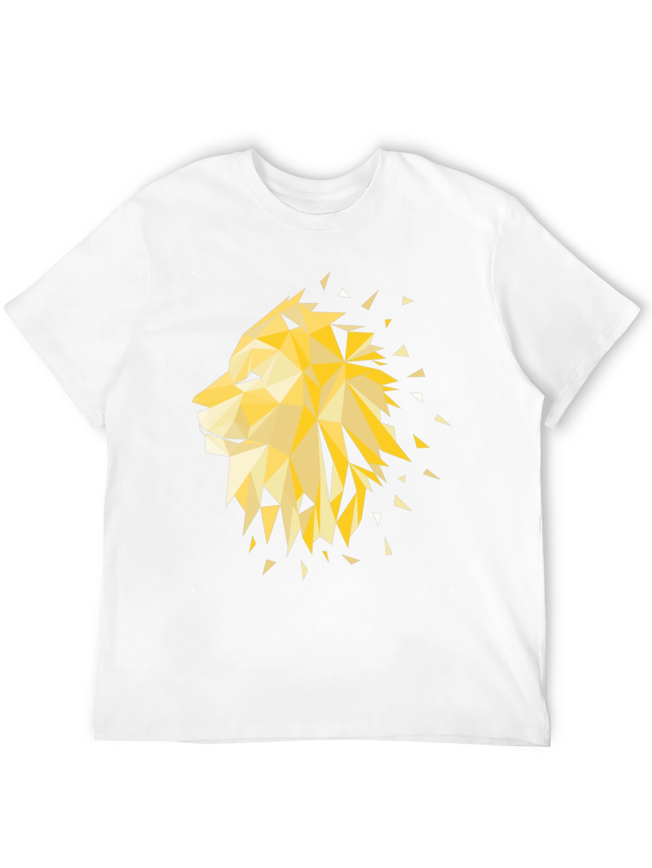 Geometric Lion Graphic Tee - Modern Style