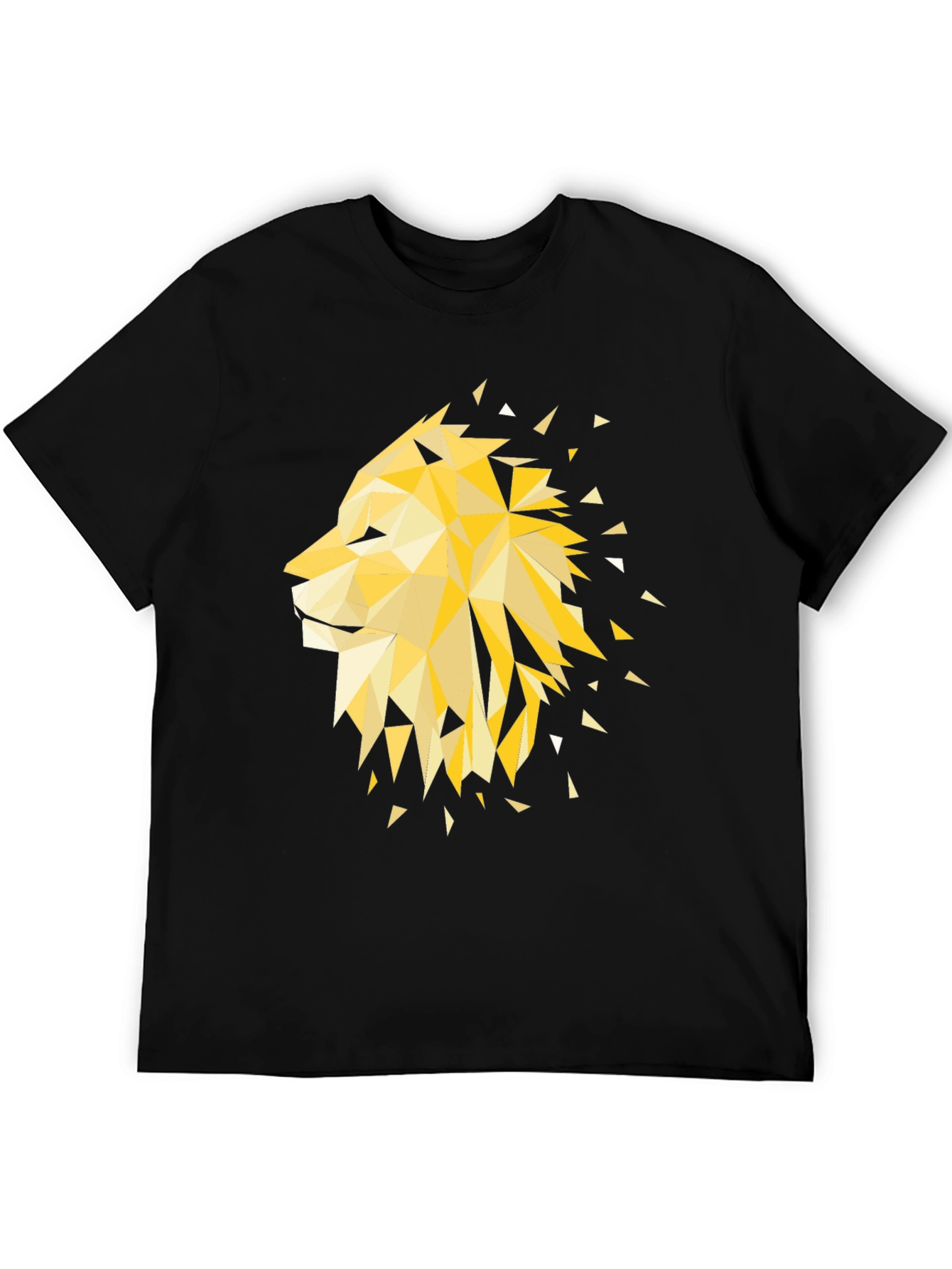 Geometric Lion Graphic Tee - Modern Style