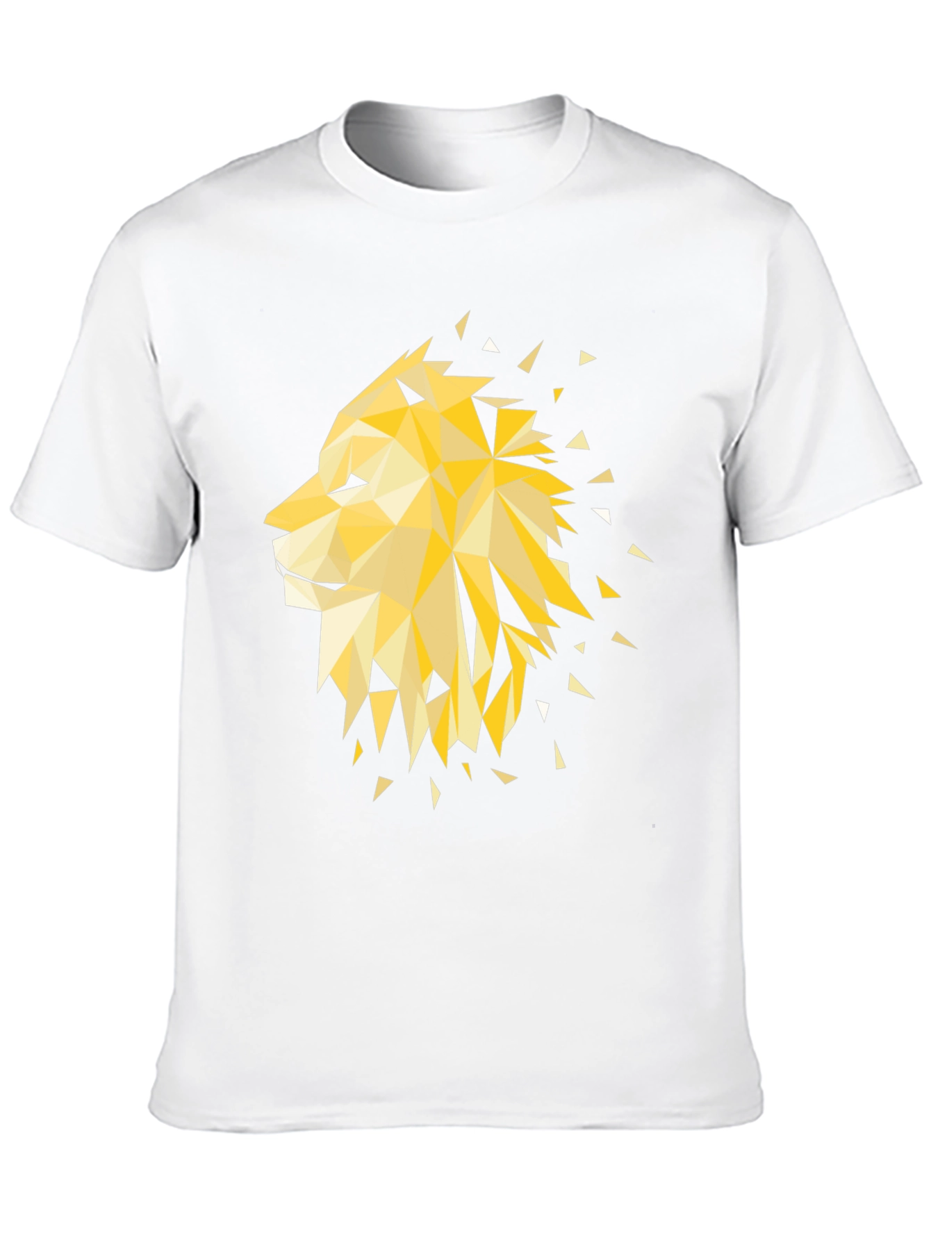 Geometric Lion Graphic Tee - Modern Style