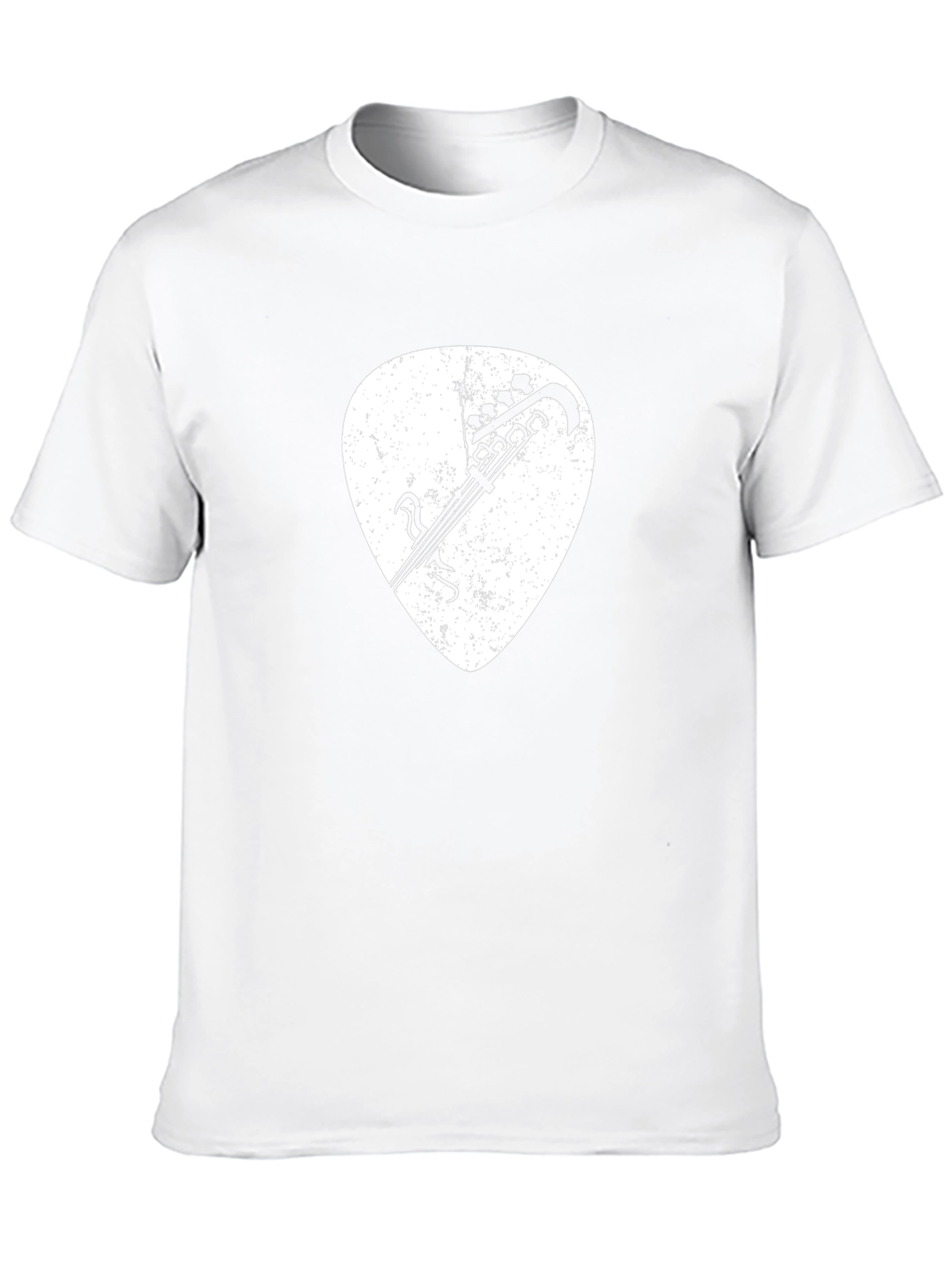 Guitar Pick Graphic Tee - Black Cotton Shirt