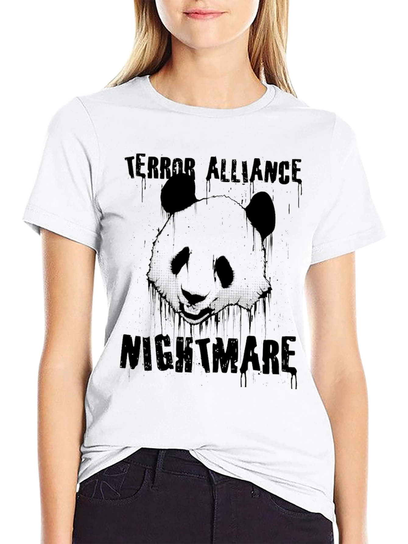 Terror Alliance Nightmare Panda Graphic T-Shirt