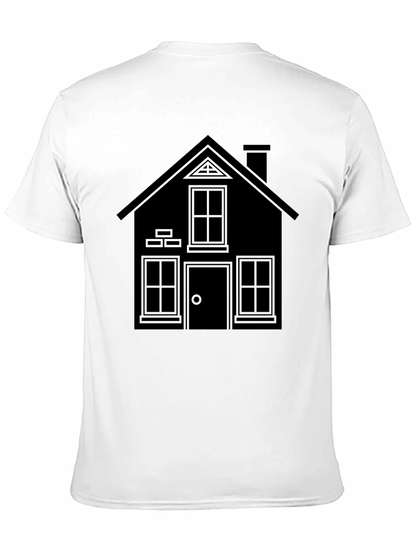 Modern Minimalist House Graphic Tee - Black