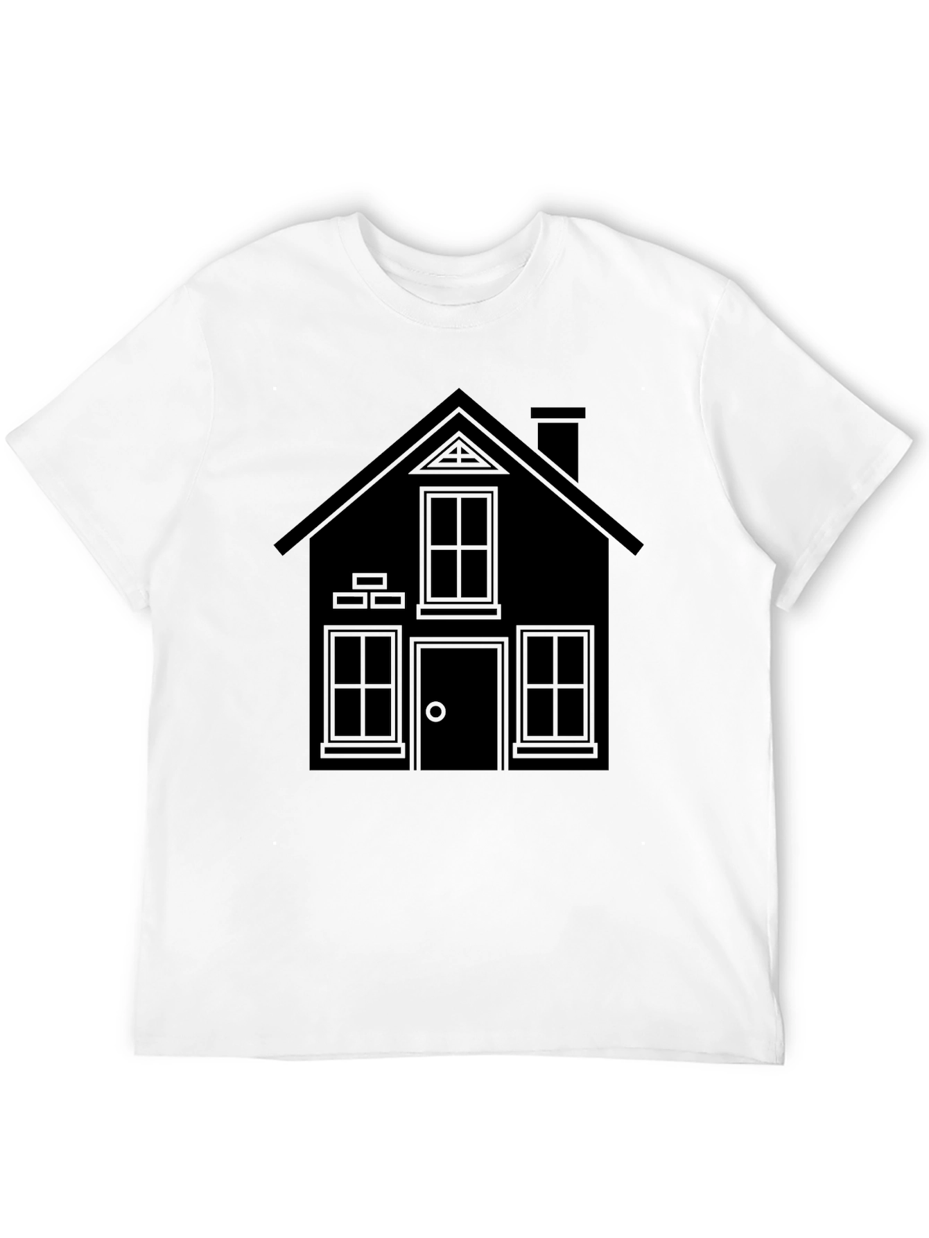 Modern Minimalist House Graphic Tee - Black