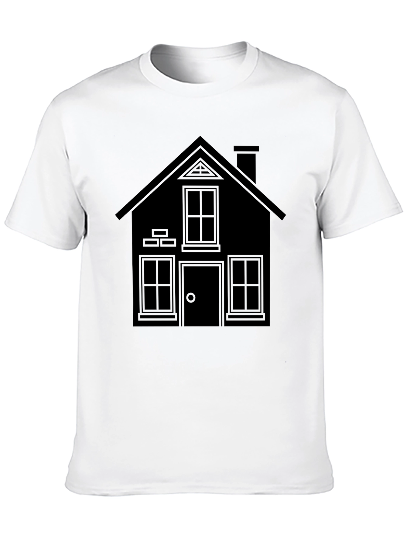 Modern Minimalist House Graphic Tee - Black
