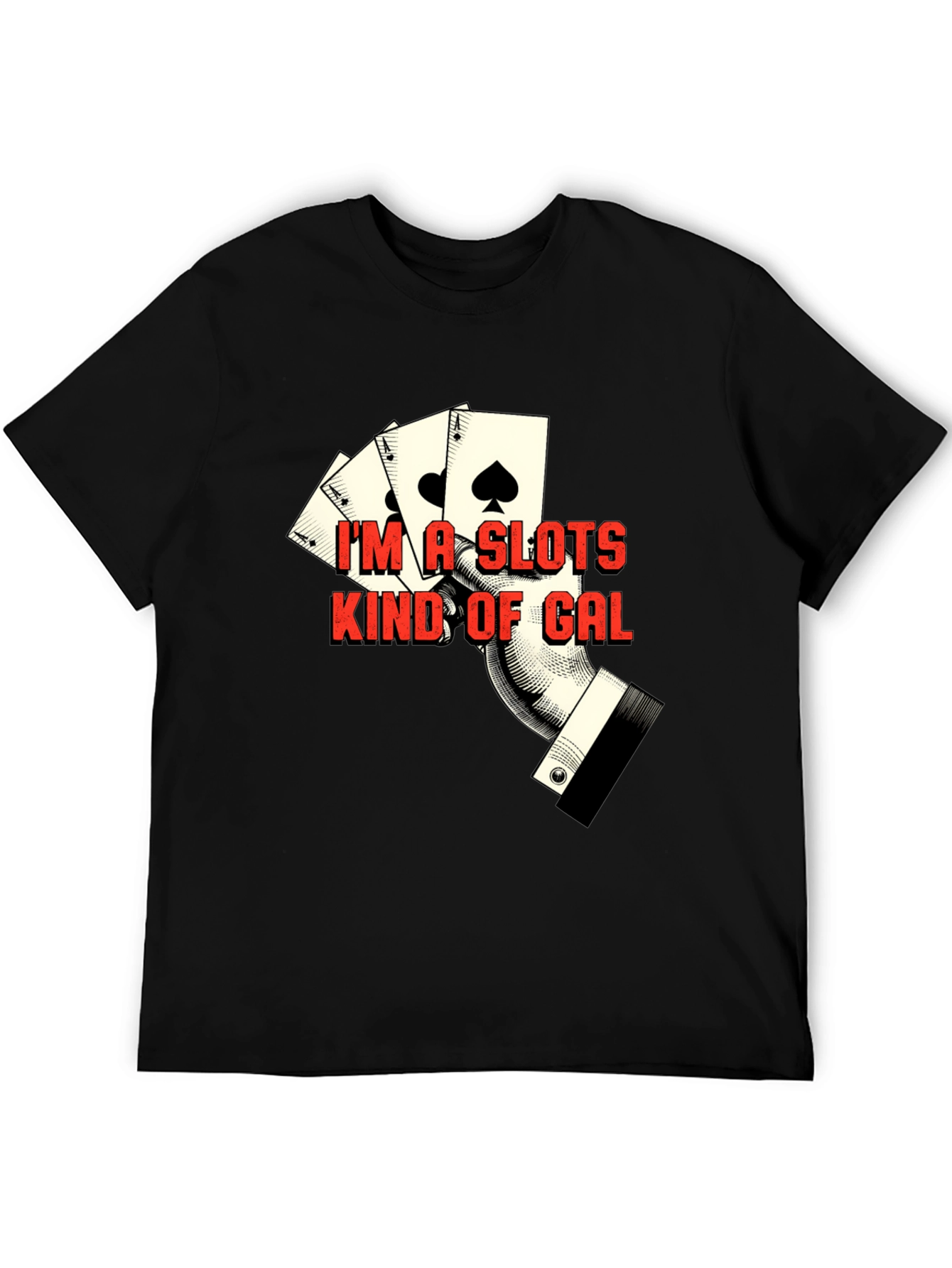 Slots Kind of Gal Black T-Shirt Casino Gambling Tee